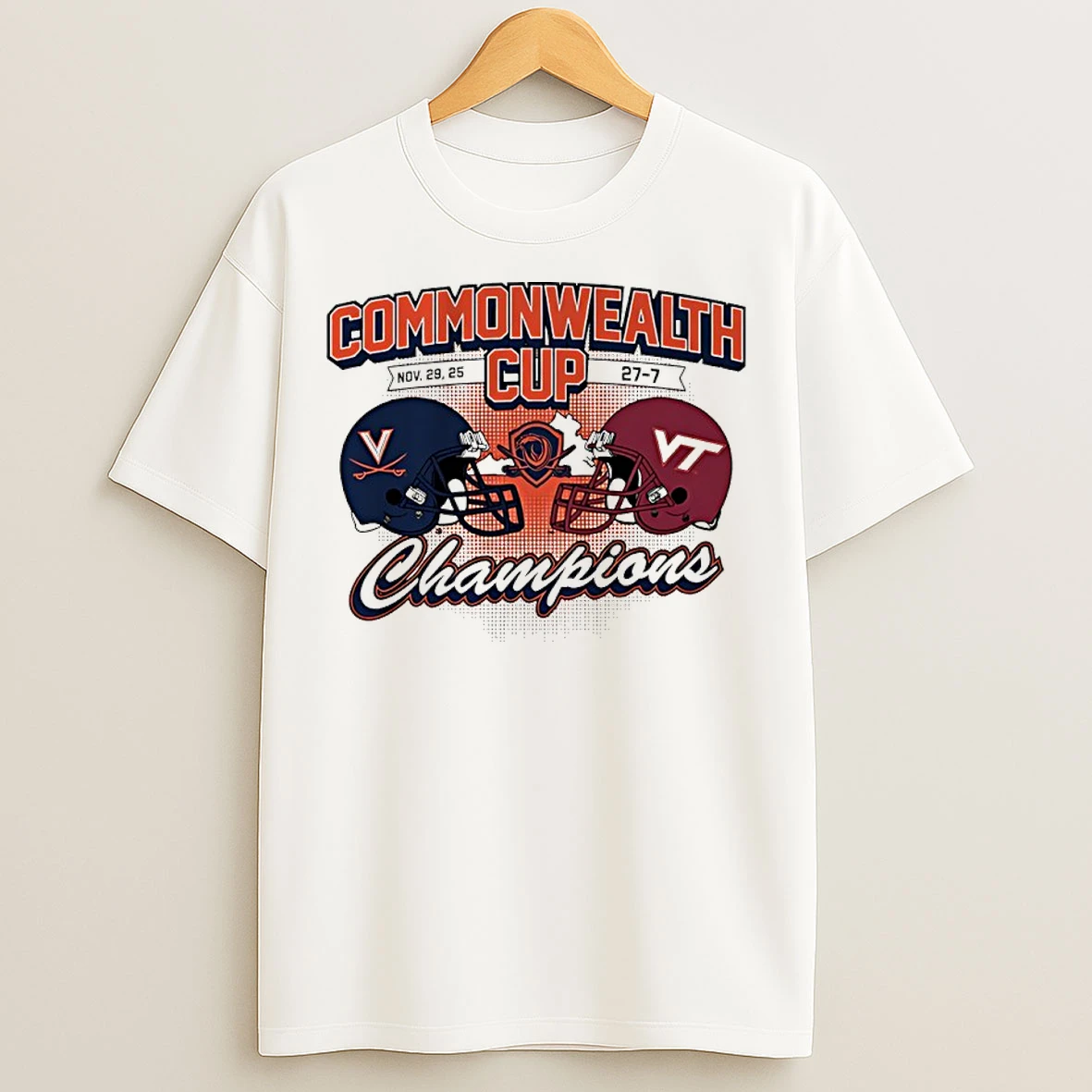 Classic Virginia Cavaliers Beat Virginia Tech 2025 Commonwealth Cup Champions Winner T Shirts