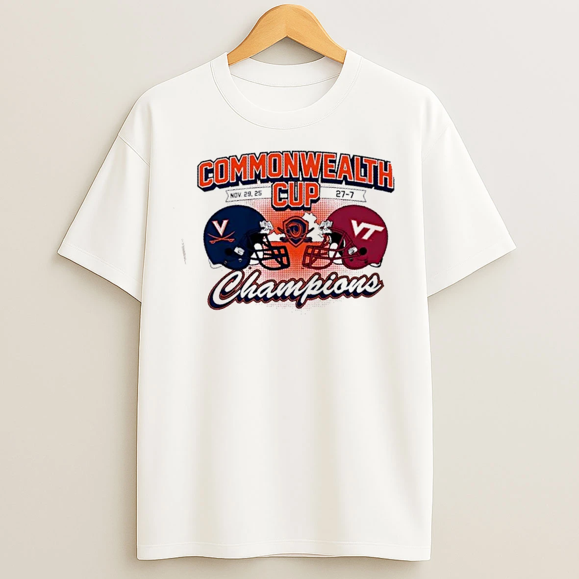 Classic Virginia Cavaliers Vs Virginia Tech Hokies Commonwealth Cup Winner 2025 Helmets T Shirts