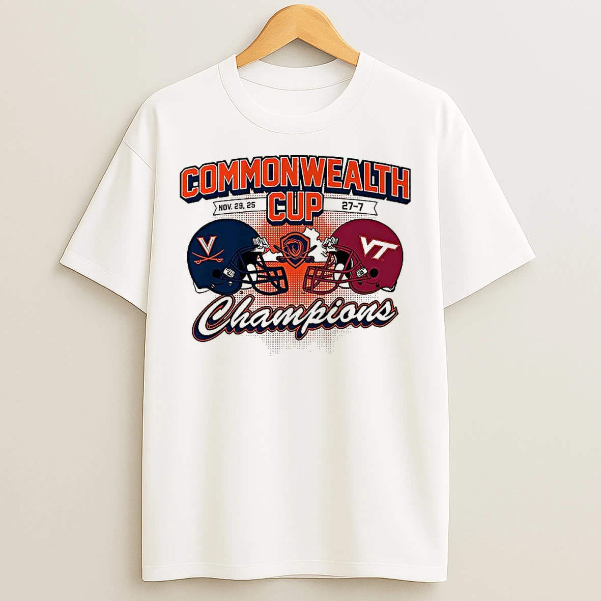 Classic Virginia Cavaliers Vs Virginia Tech Hokies Ncaa Cavaliers Commonwealth Cup Winner 2025 T Shirts