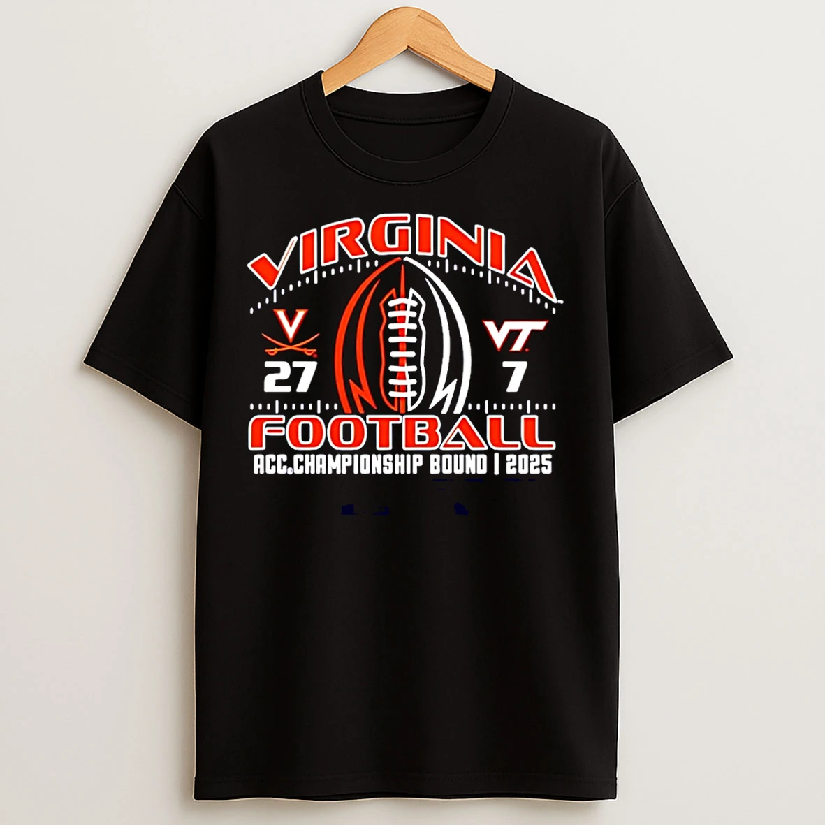 Classic Virginia Football 2025 Battle Acc Championship Bound Score Christmas T Shirts