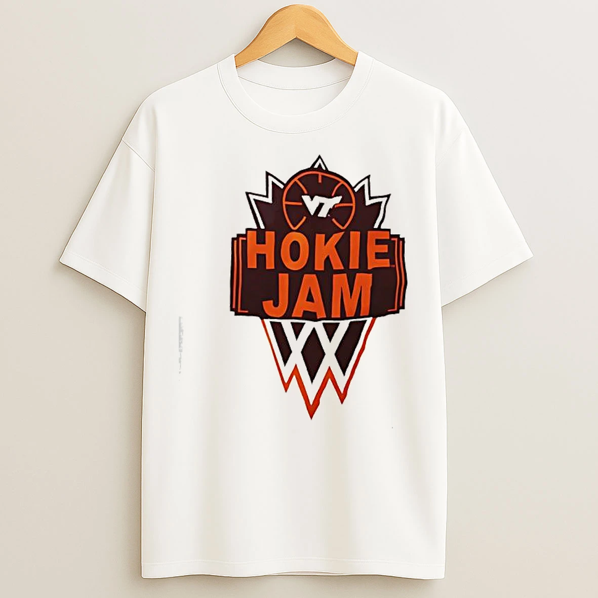 Classic Virginia Tech Womens Basketball Hokie Jam Graphic T Shirts