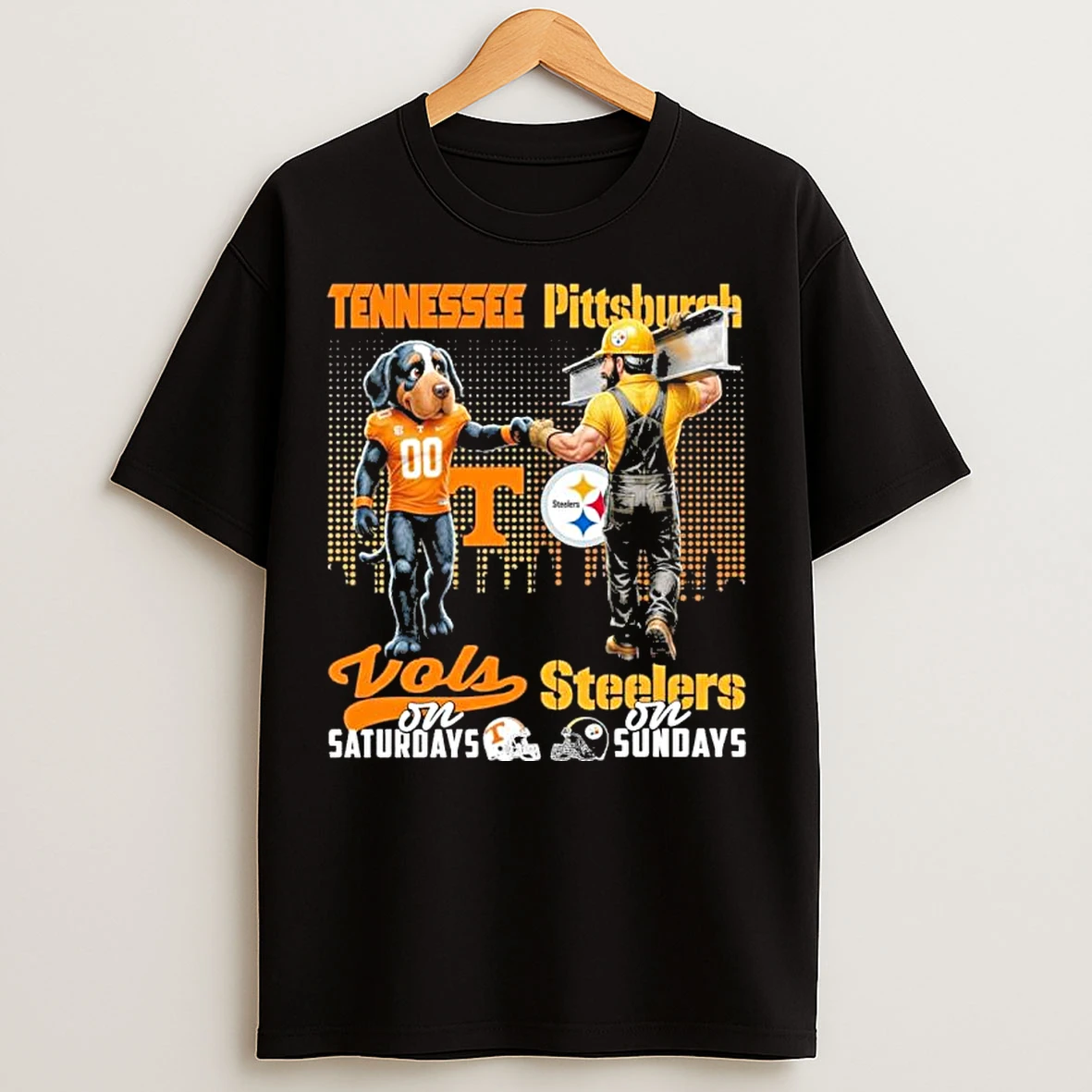 Classic Vols Vs Steelers Mascot On Saturdays And On Sundays T Shirts