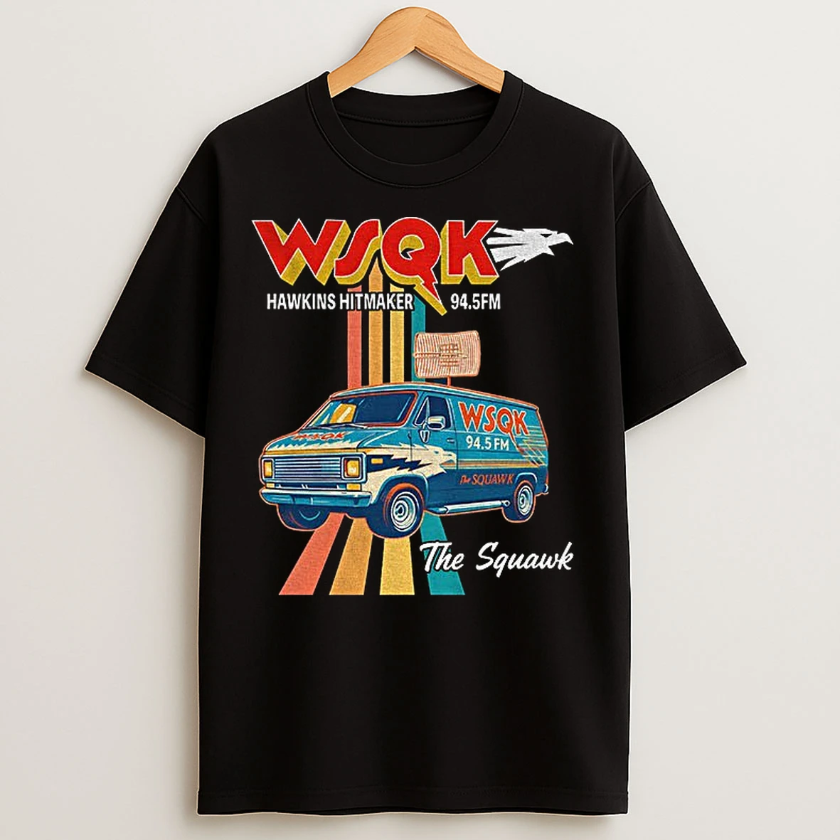 Classic Wsqk Hawkins Hitmaker 945fm The Squawk Stranger Things T Shirts