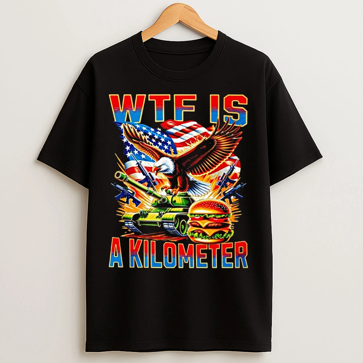 Classic Wtf Is A Kilometer Burger T Shirts