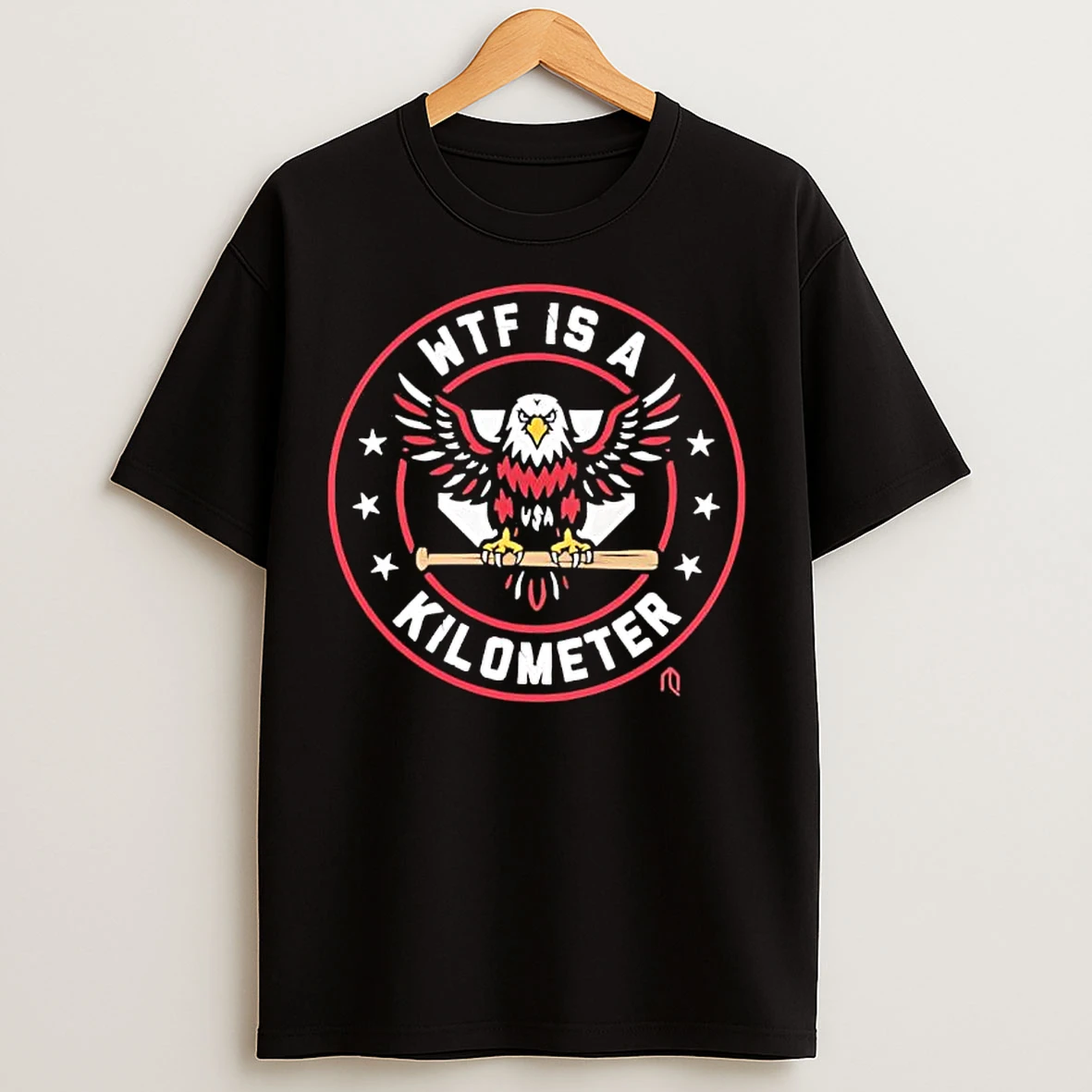 Classic Wtf Is A Kilometer Eagle Graphic T Shirts