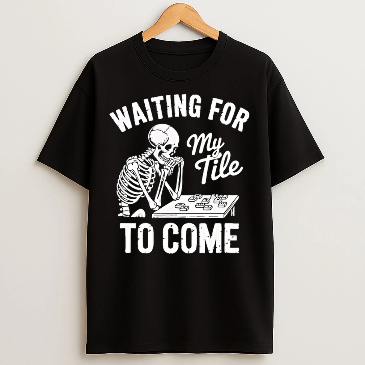 Classic Waiting For My Tile To Come Mahjong Japanese Chinese Game T Shirts