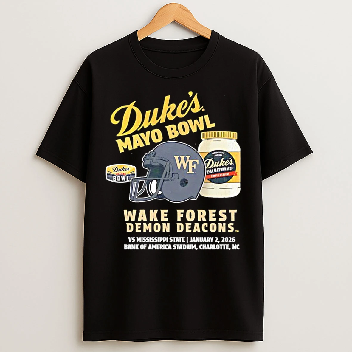 Classic Wake Forest Demon Deacons 2026 Dukes Mayo Bowl T Shirts