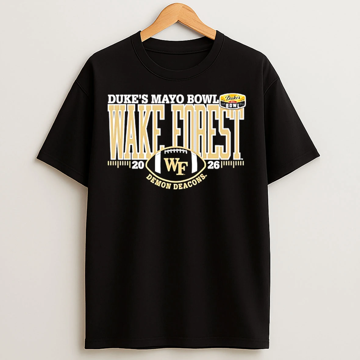 Classic Wake Forest Demon Deacons Football 2026 Dukes Mayo Bowl Bound T Shirts