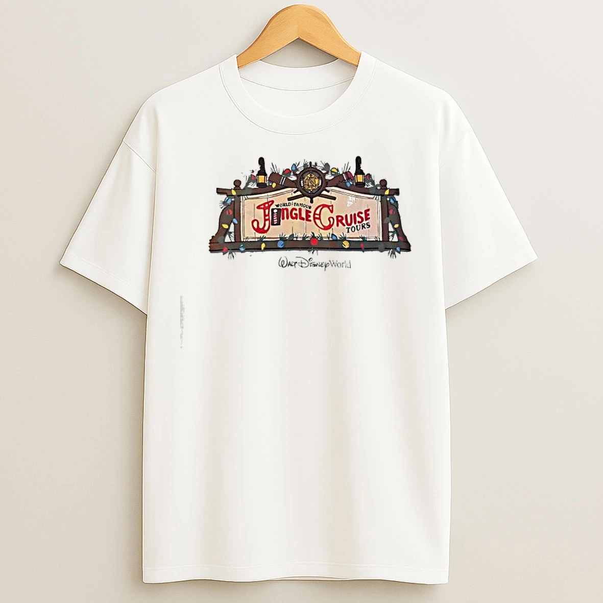 Classic Walt Disney World Jingle Cruise Christmas Graphic T Shirts
