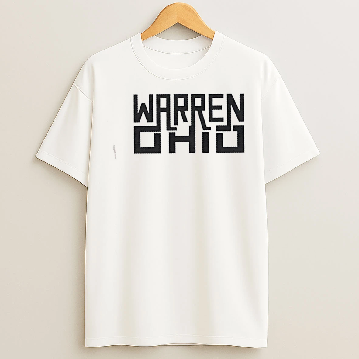 Classic Warren Ohio Rectangle Text T Shirts