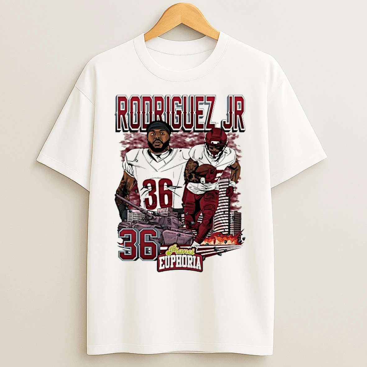 Classic Washington Commanders Chris Rodriguez Jr Player City Skyline T Shirts