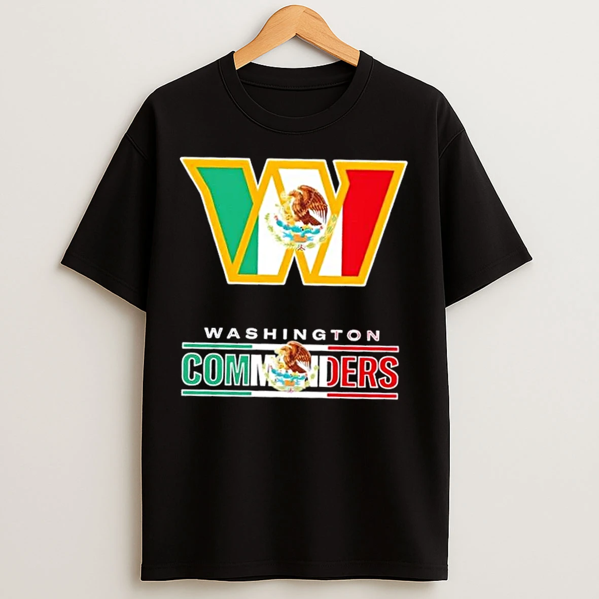 Classic Washington Commanders Football X Mexican Flag T Shirts