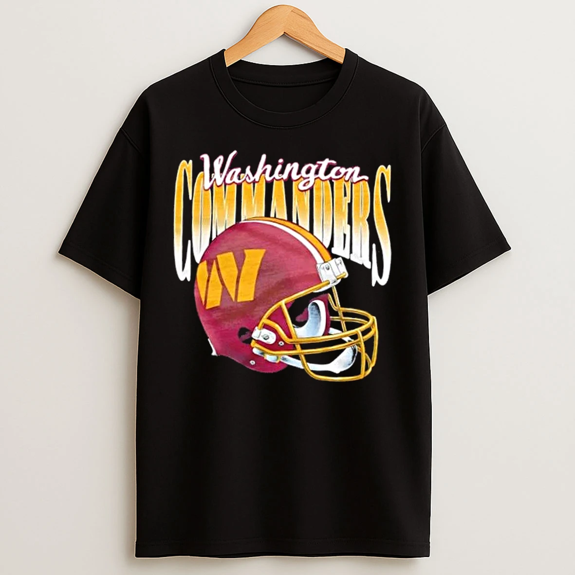Classic Washington Commanders Gradient Football Helmet T Shirts