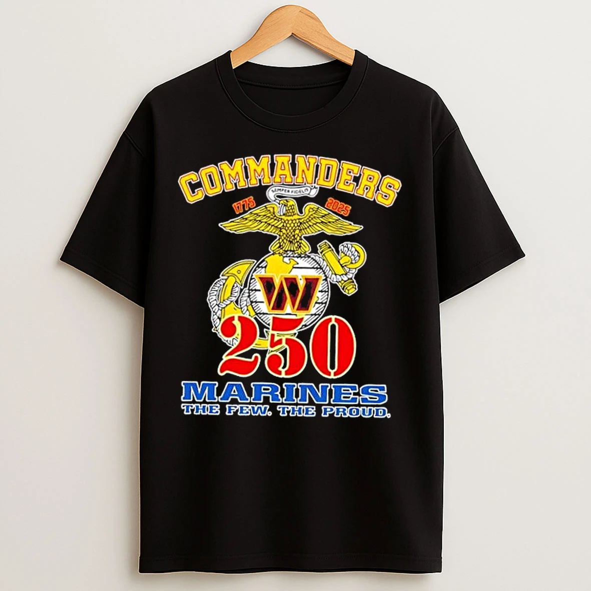 Classic Washington Commanders X U S M C 250th Birthday Celebration T Shirts