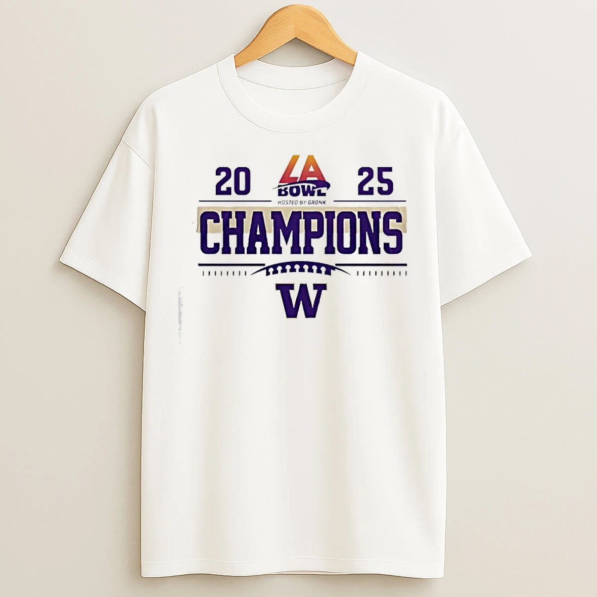 Classic Washington Huskies 2025 La Bowl Champions Logo T Shirts