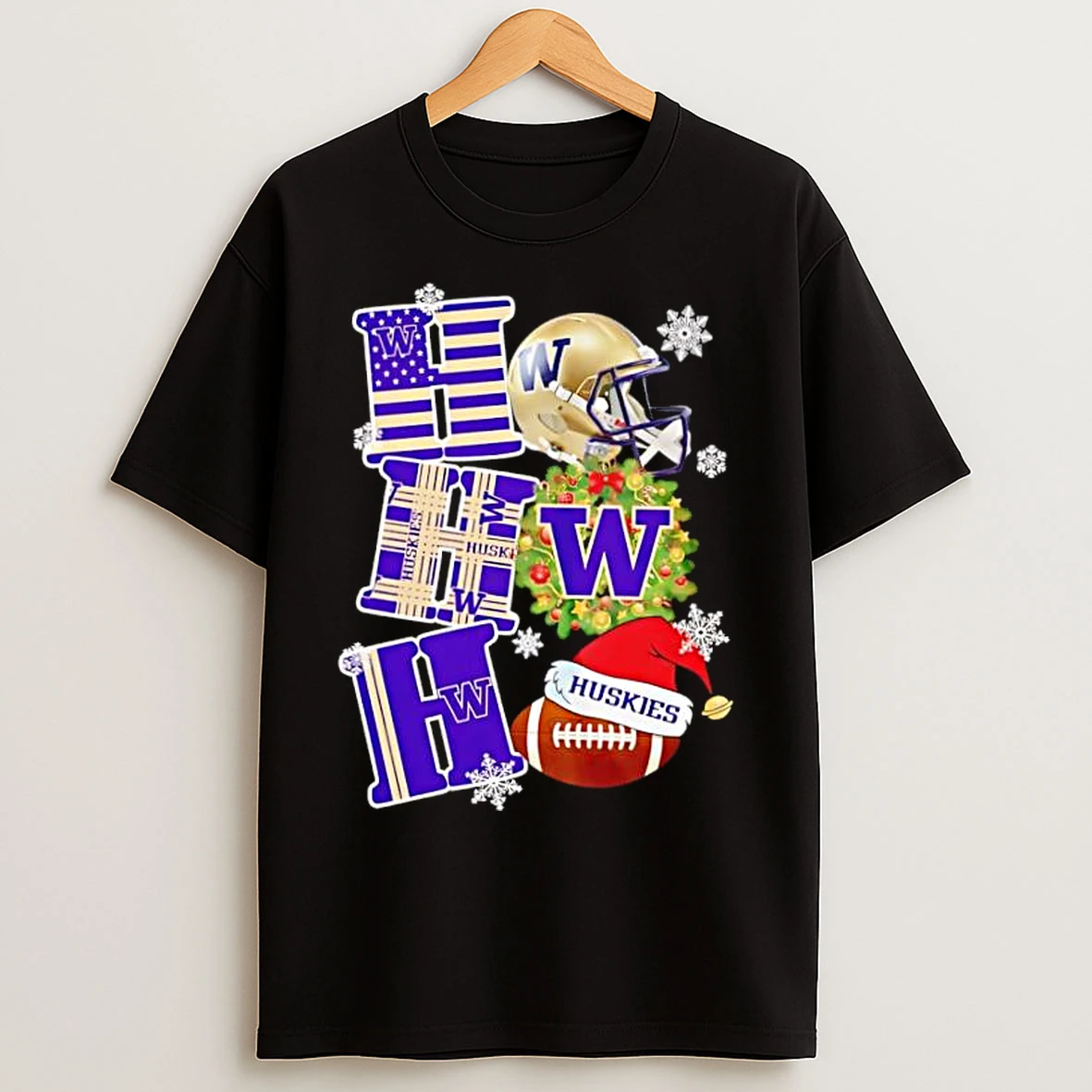 Classic Washington Huskies Ho Ho Ho Christmas T Shirts