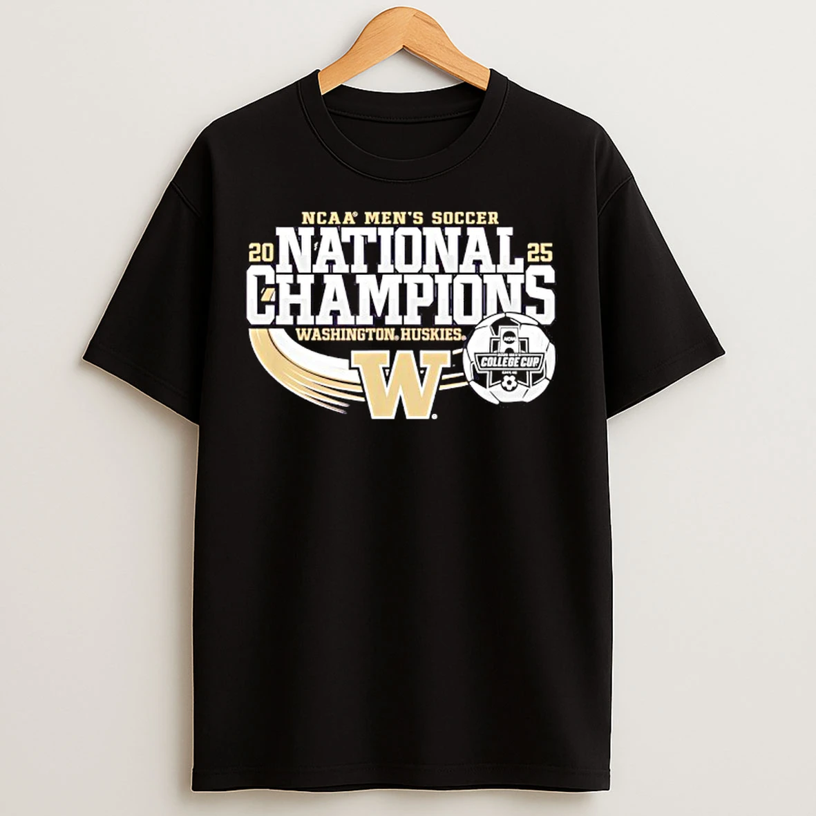 Classic Washington Huskies National Champs 2025 Mens Soccer T Shirts