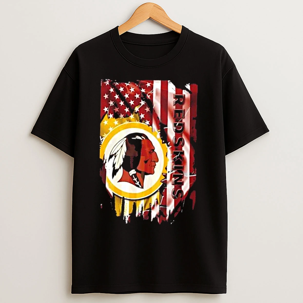 Classic Washington Redskins Football X American Flag T Shirts