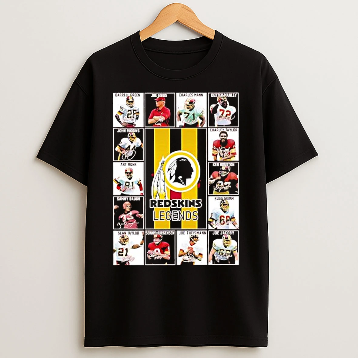 Classic Washington Redskins Legends Featuring A Collage Manes Players T Shirts