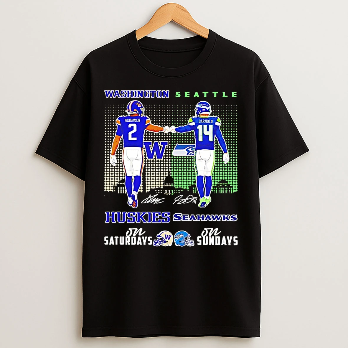 Classic Washington Seattle Huskies Seahawks Football Saturday Sunday T Shirts