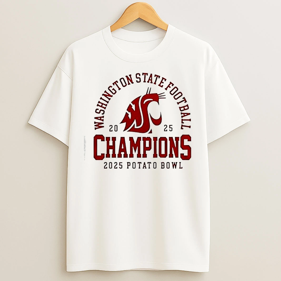 Classic Washington State Football 2025 Potato Bowl Champions T Shirts