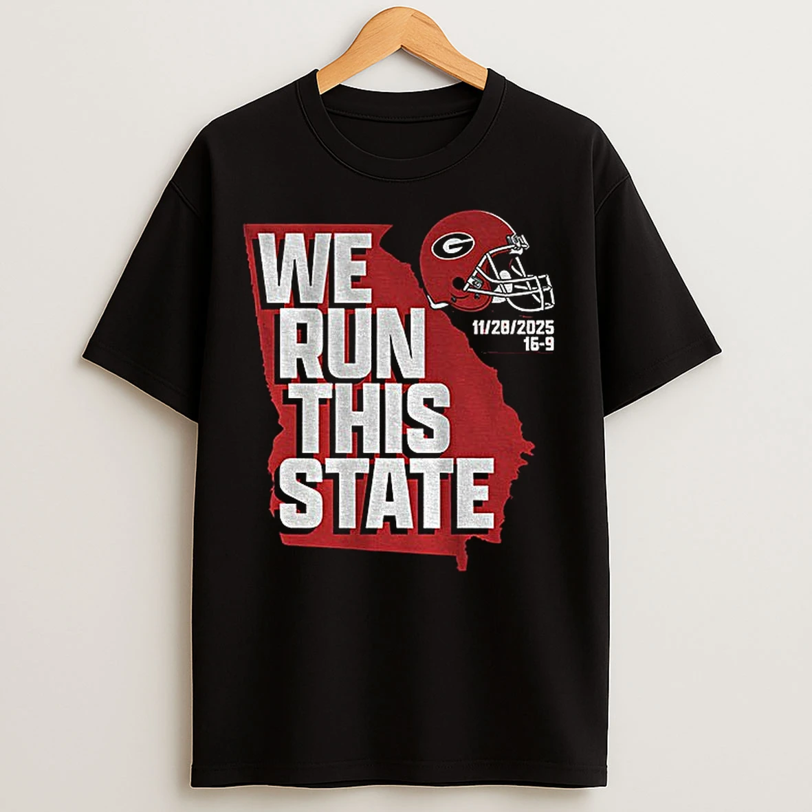 Classic We Run This State 11 28 2025 Georgia Bulldogs Football Logo T Shirts