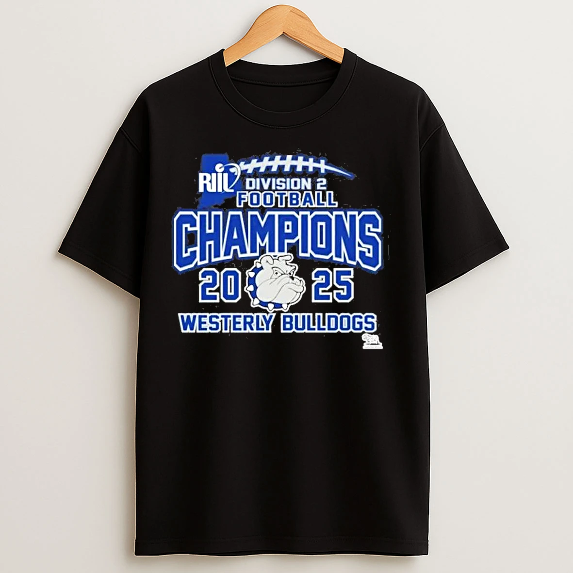 Classic Westerly Bulldogs 2025 Riil Division 2 Football Champions T Shirts
