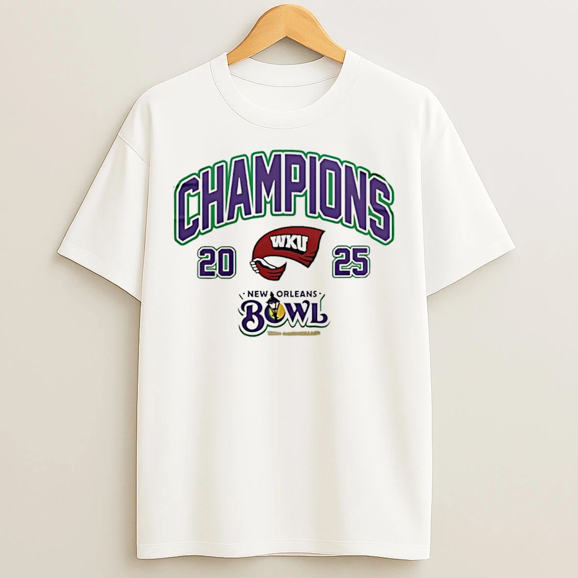 Classic Western Kentucky Hilltoppers 2025 New Orleans Bowl Champions Class T Shirts