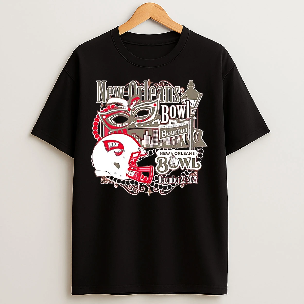 Classic Western Kentucky Hilltoppers 2025 New Orleans Bowl Mask T Shirts