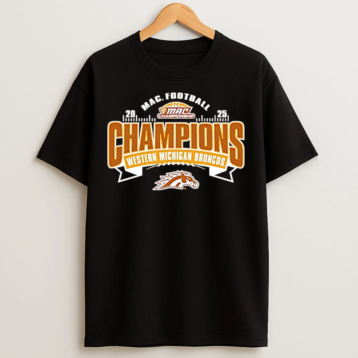 Classic Western Michigan Broncos 2025 Mac Conference Champions Locker Room T Shirts