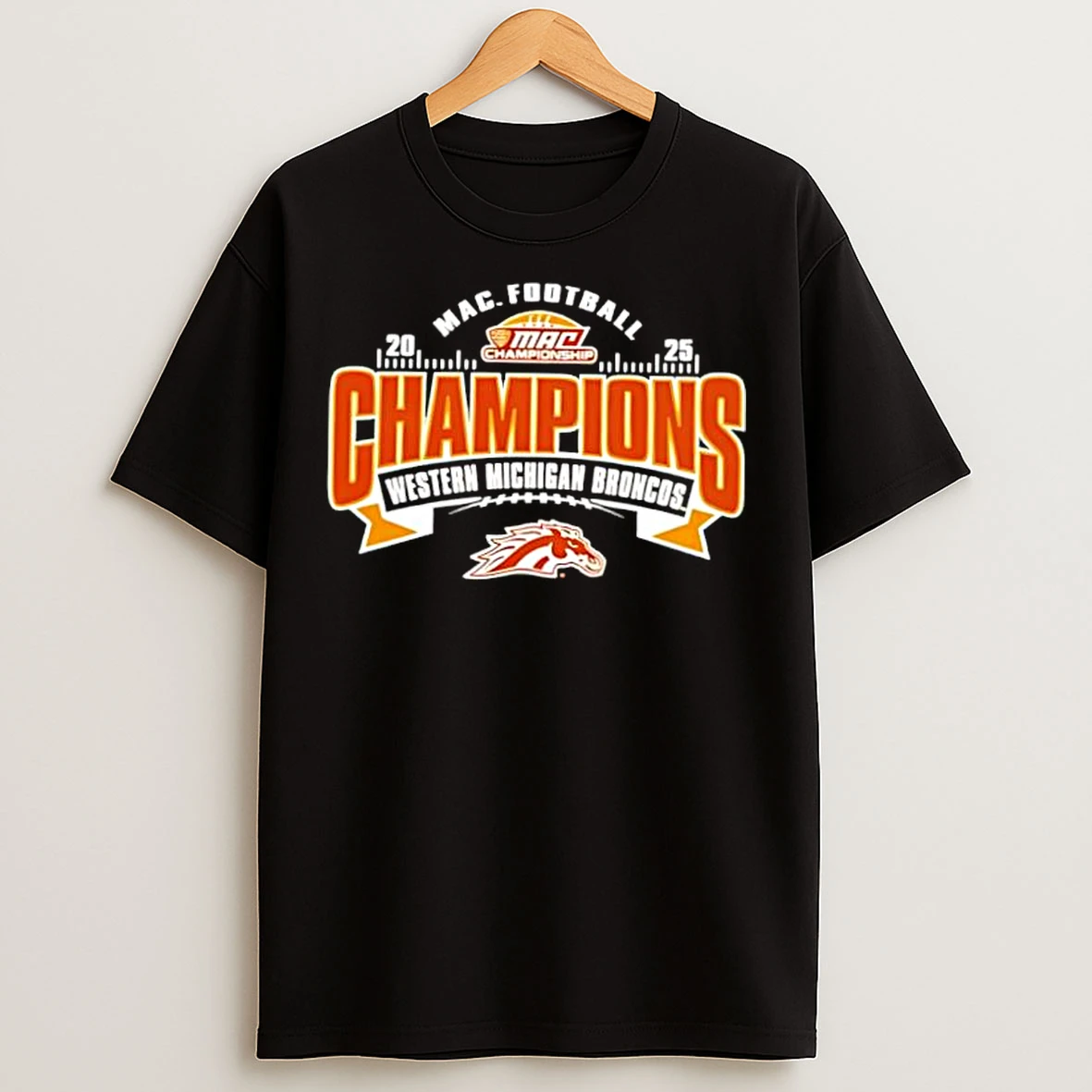 Classic Western Michigan Broncos 2025 Mac Football Conference Champions T Shirts
