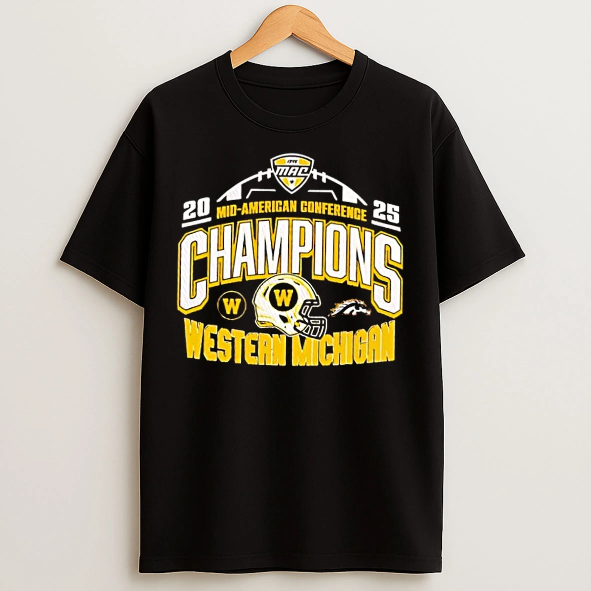 Classic Western Michigan Broncos 2025 Mid American Conference Football Champions T Shirts