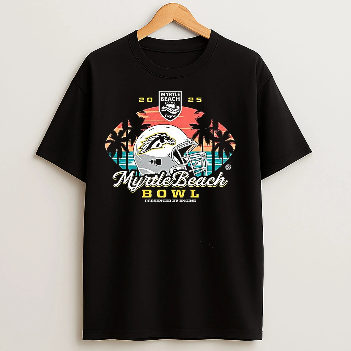 Classic Western Michigan Broncos 2025 Myrtle Beach Bowl Helmet T Shirts