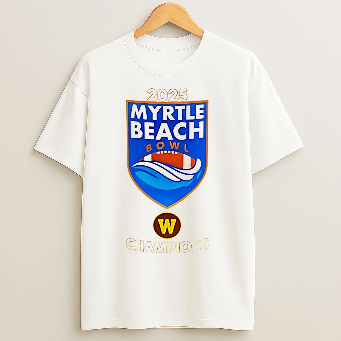 Classic Western Michigan Broncos Wmu 2025 Myrtle Beach Bowl Champions T Shirts