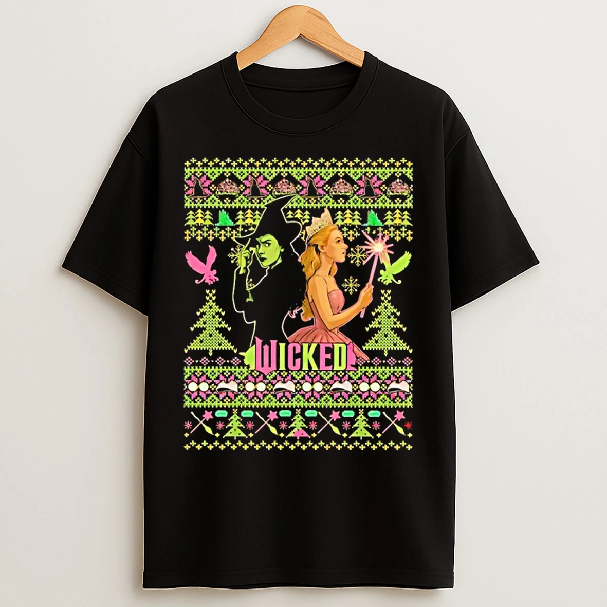 Classic Wicked Glinda Elphaba Wizard Of Oz Ugly Christmas T Shirts