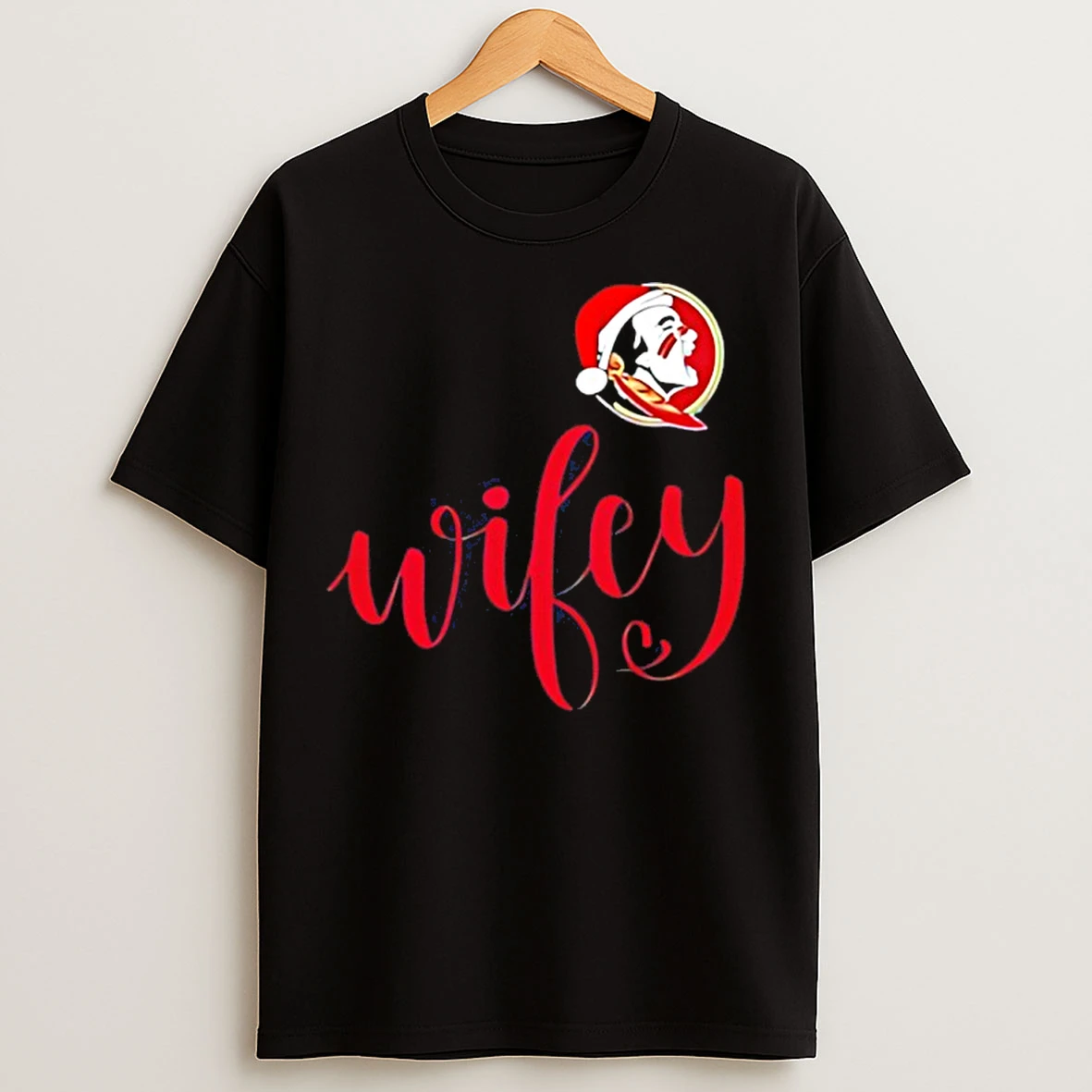 Classic Wifey Florida State Seminoles Santa Hat Merry Christmas T Shirts