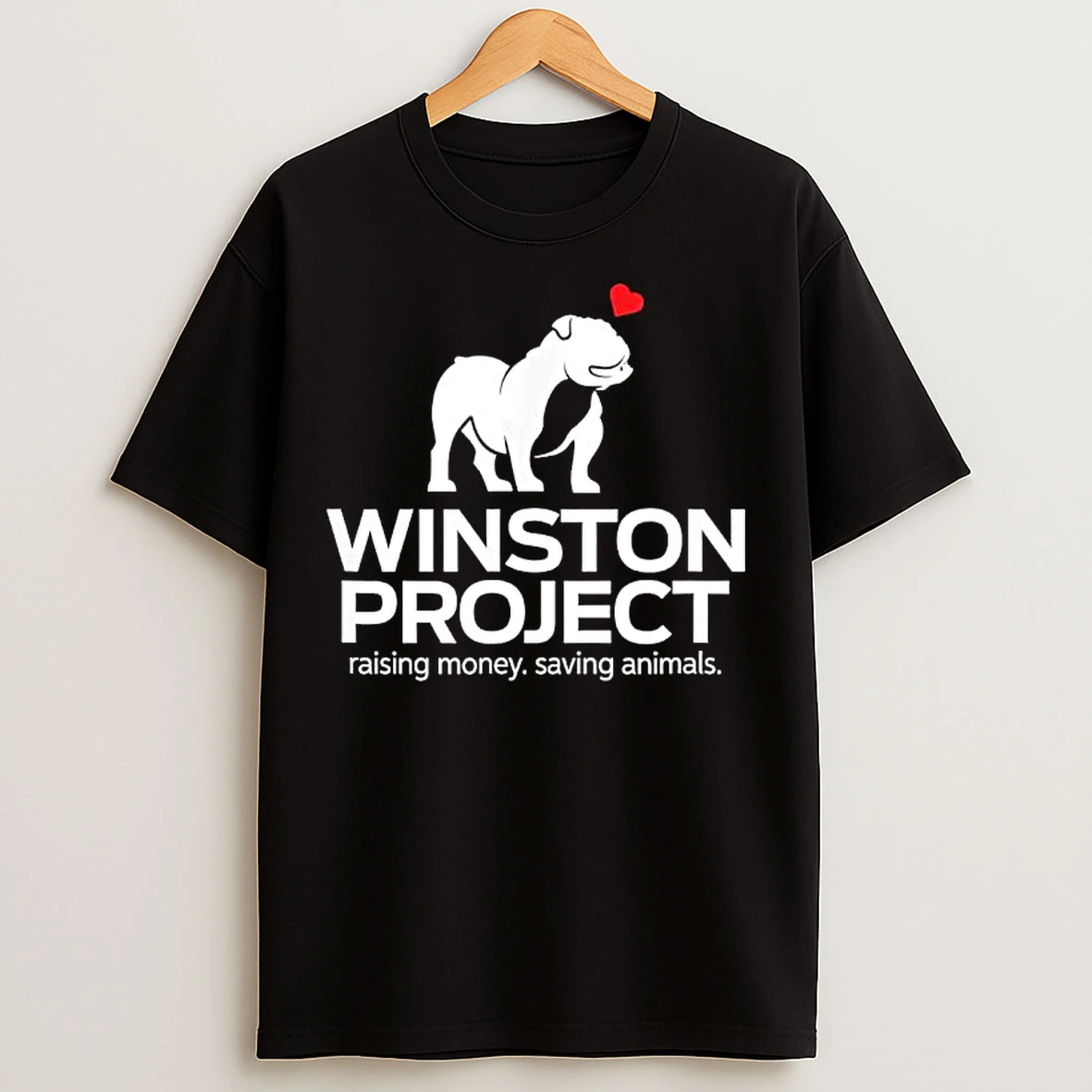 Classic Winston Project Bulldog Raising Money Saving Animals T Shirts