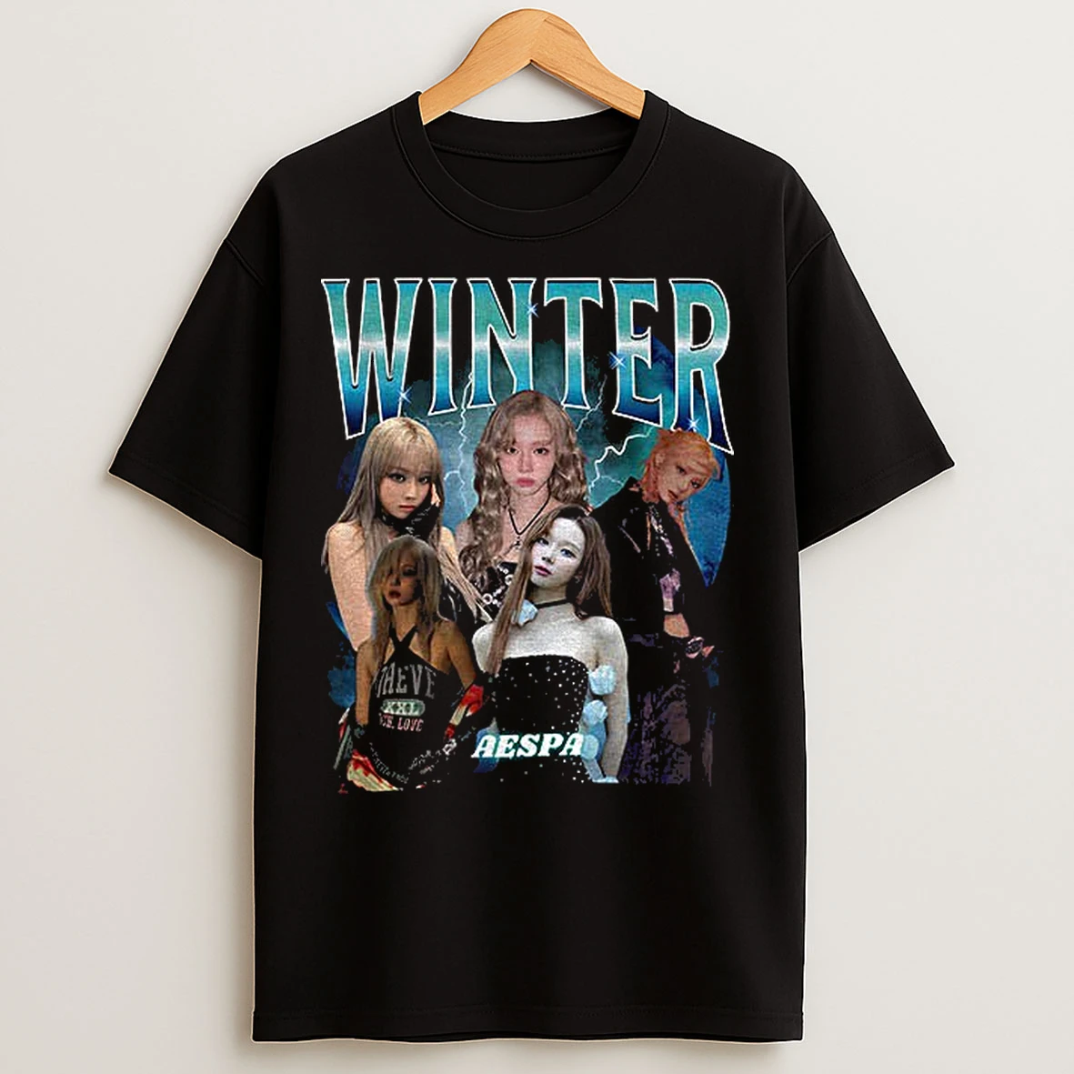 Classic Winter Aespa Retro 90s Kpop T Shirts