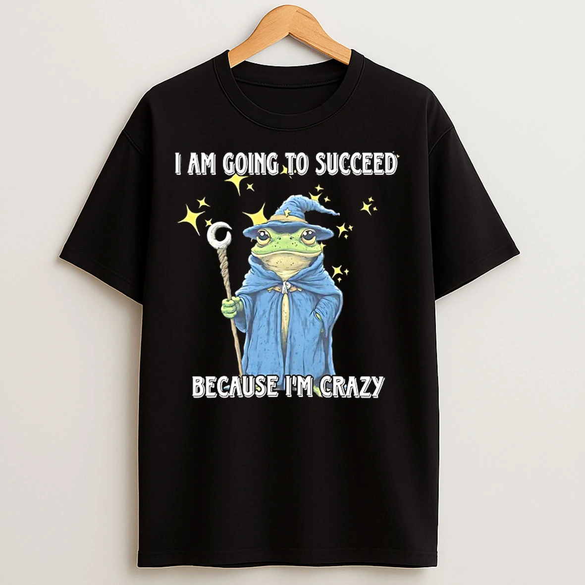 Classic Wizard Frog I Am Going To Succeed Because Im Crazy T Shirts