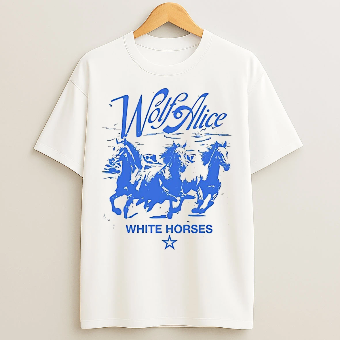 Classic Wolf Alice White Horses T Shirts