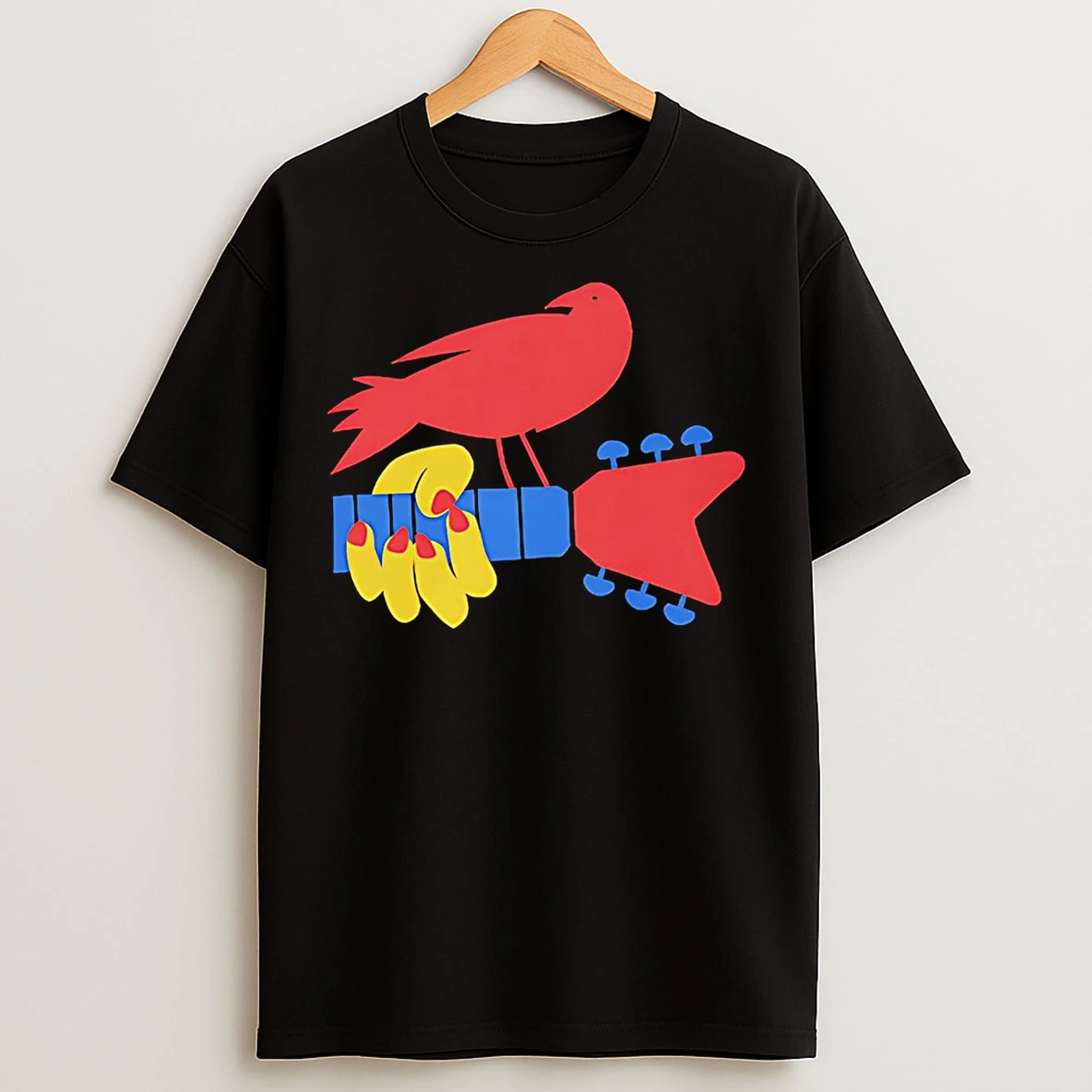 Classic Woodstock Bird Guitar T Shirts