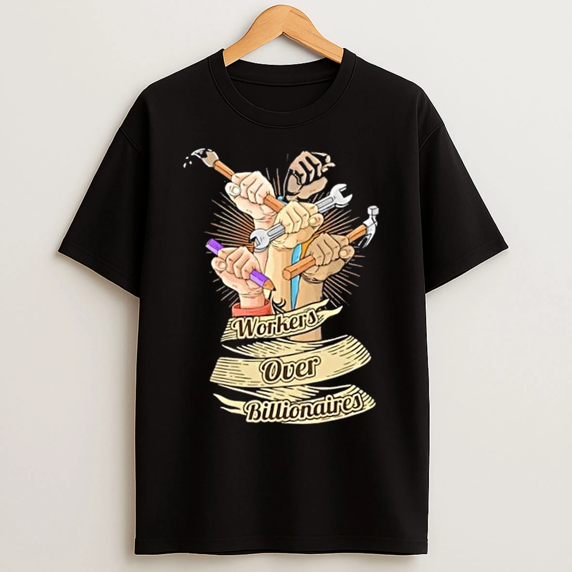 Classic Workers Over Billionaires Fists T Shirts