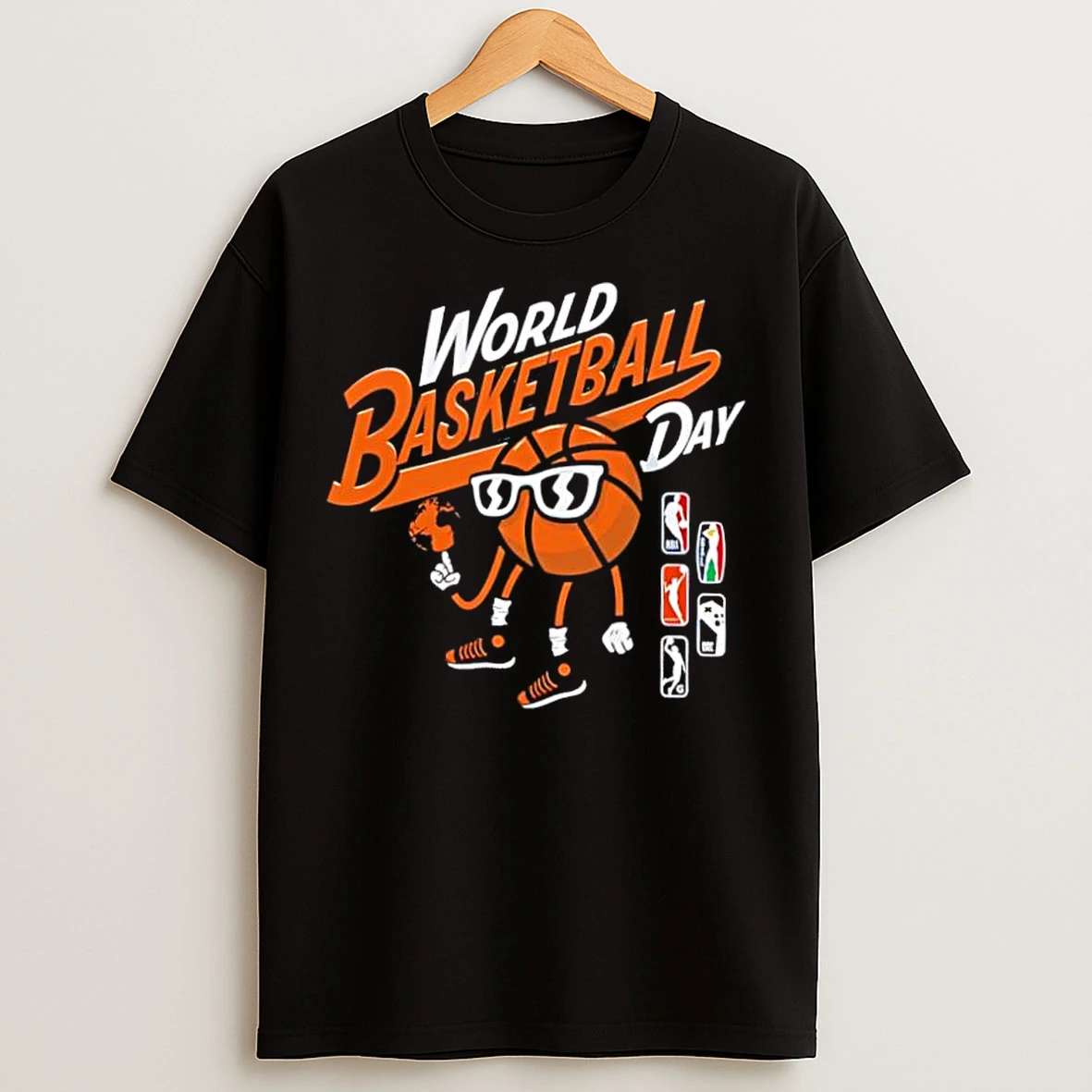 Classic World Basketball Day Nba Logos T Shirts