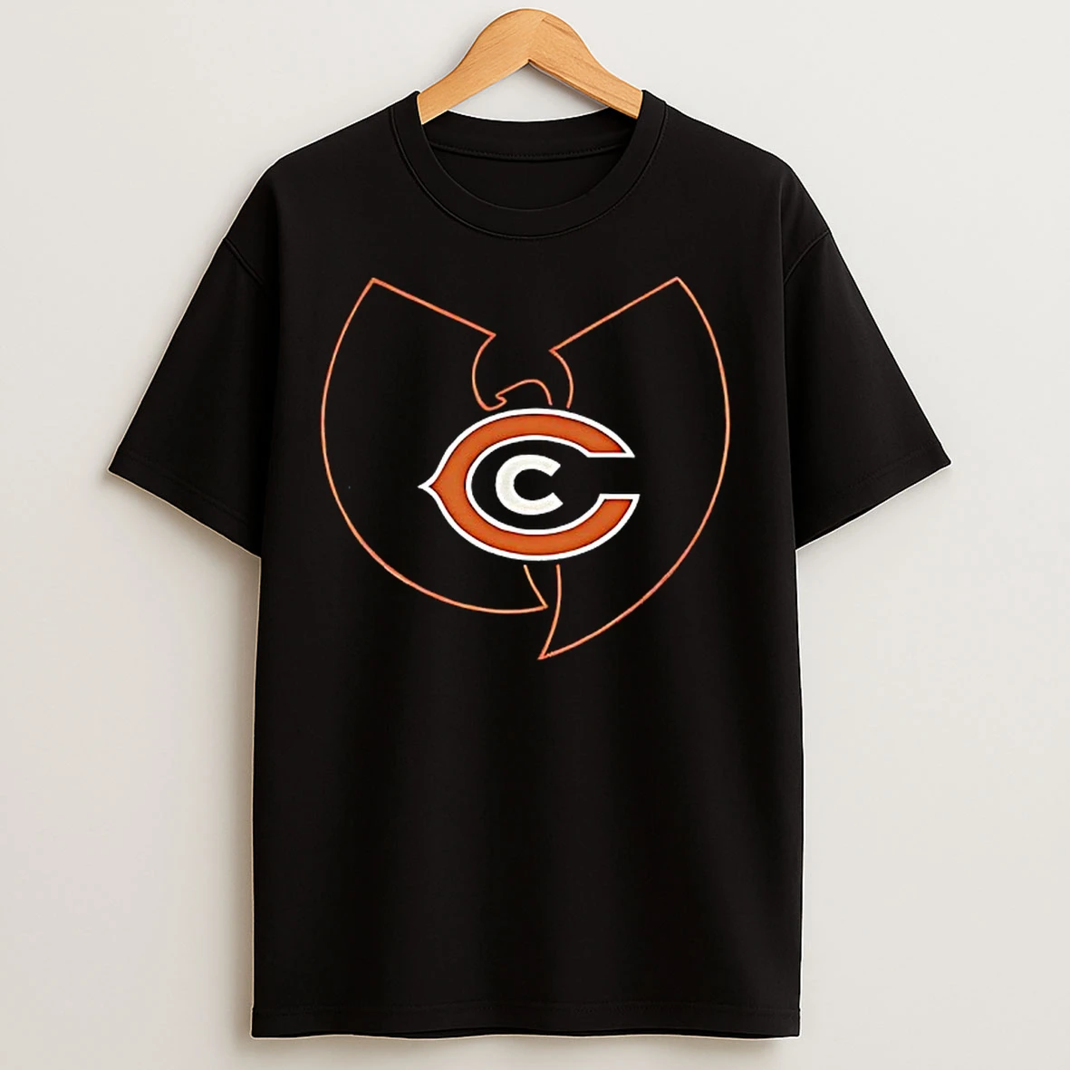 Classic Wu Tang Clan X Chicago Bears Mashup Logo T Shirts