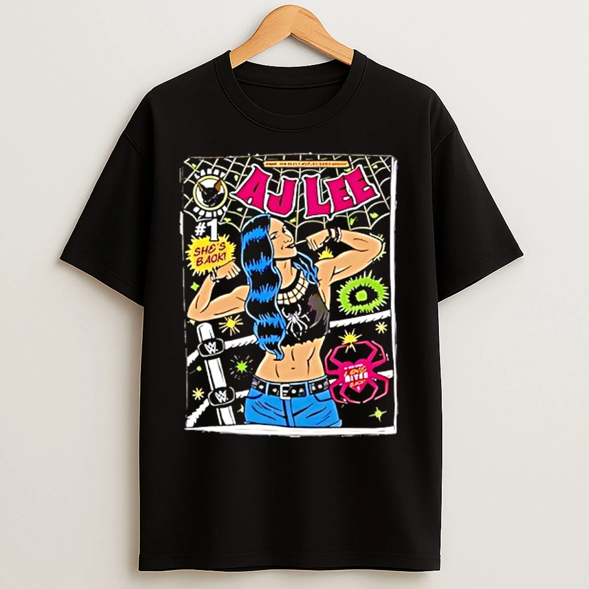 Classic Wwe She Back Comic Aj Lee T Shirts