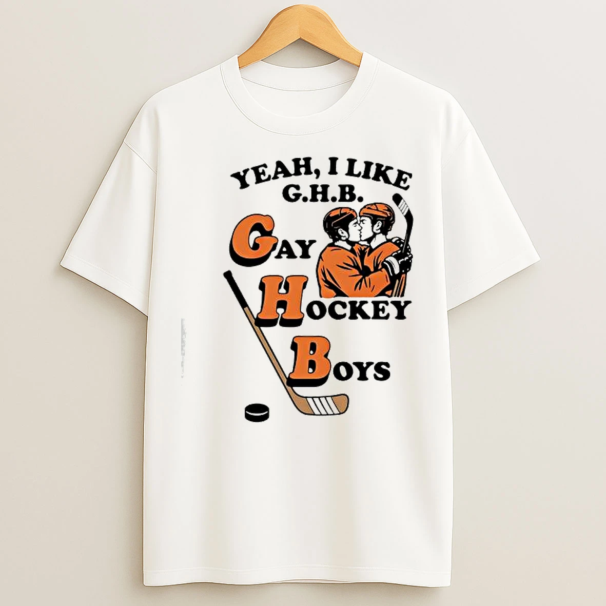 Classic Yeah I Like G H B Gay Hockey Boys Players T Shirts