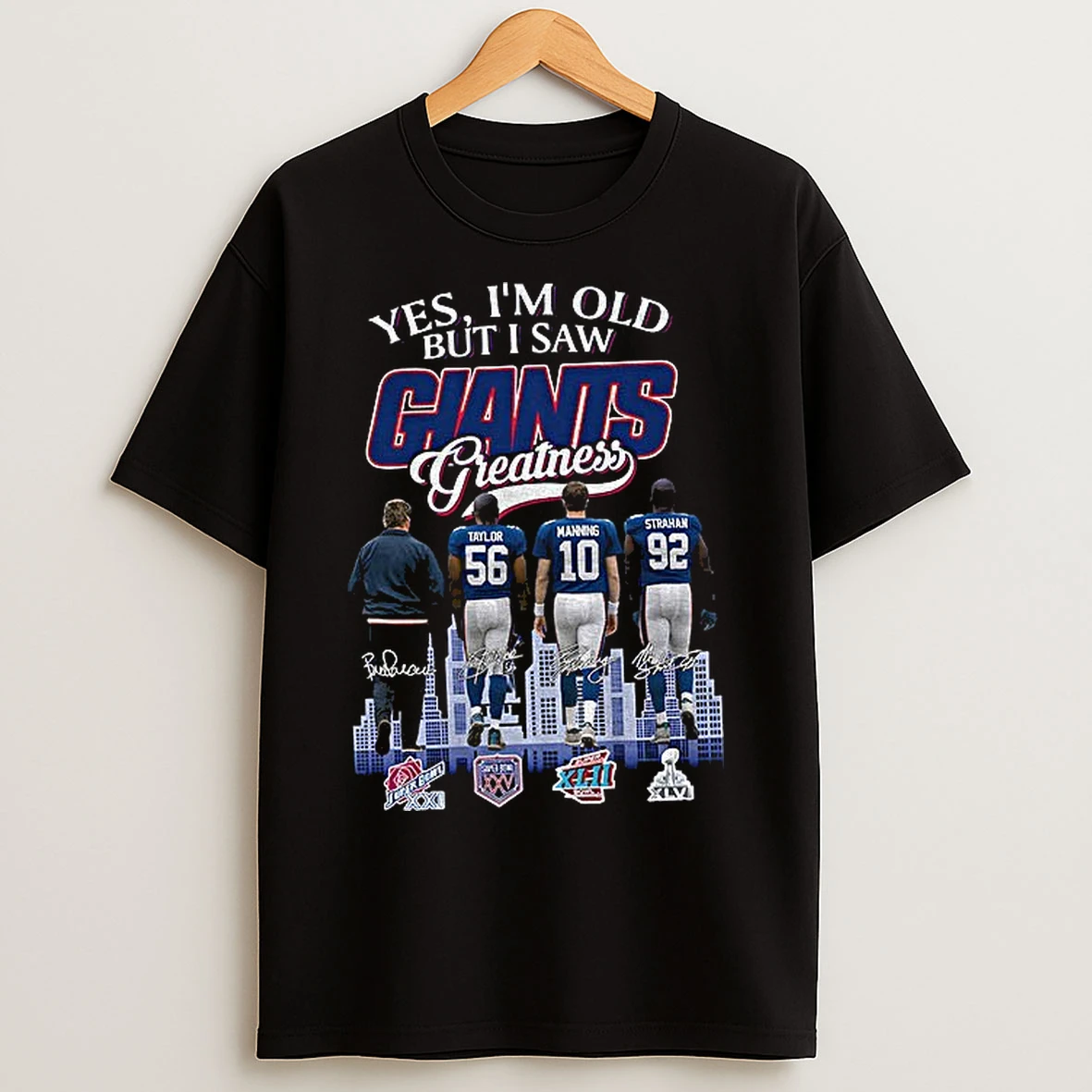 Classic Yes Im Old But I Saw Giants Greatness Vintage New York Football T Shirts