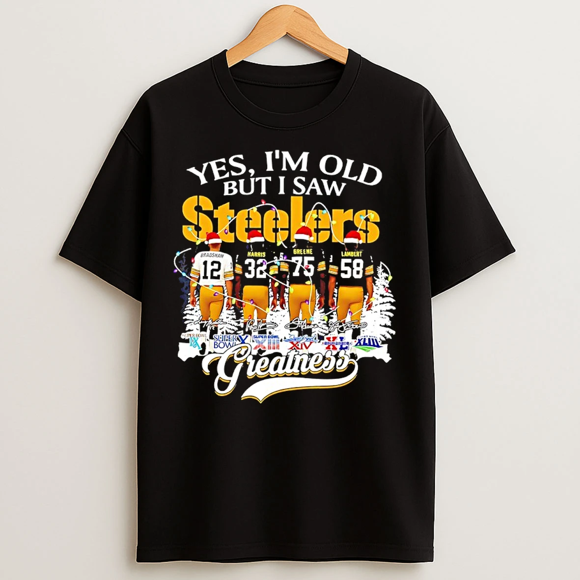 Classic Yes Im Old But I Saw Pittsburgh Steelers Greatness 6x Super Bowl T Shirts