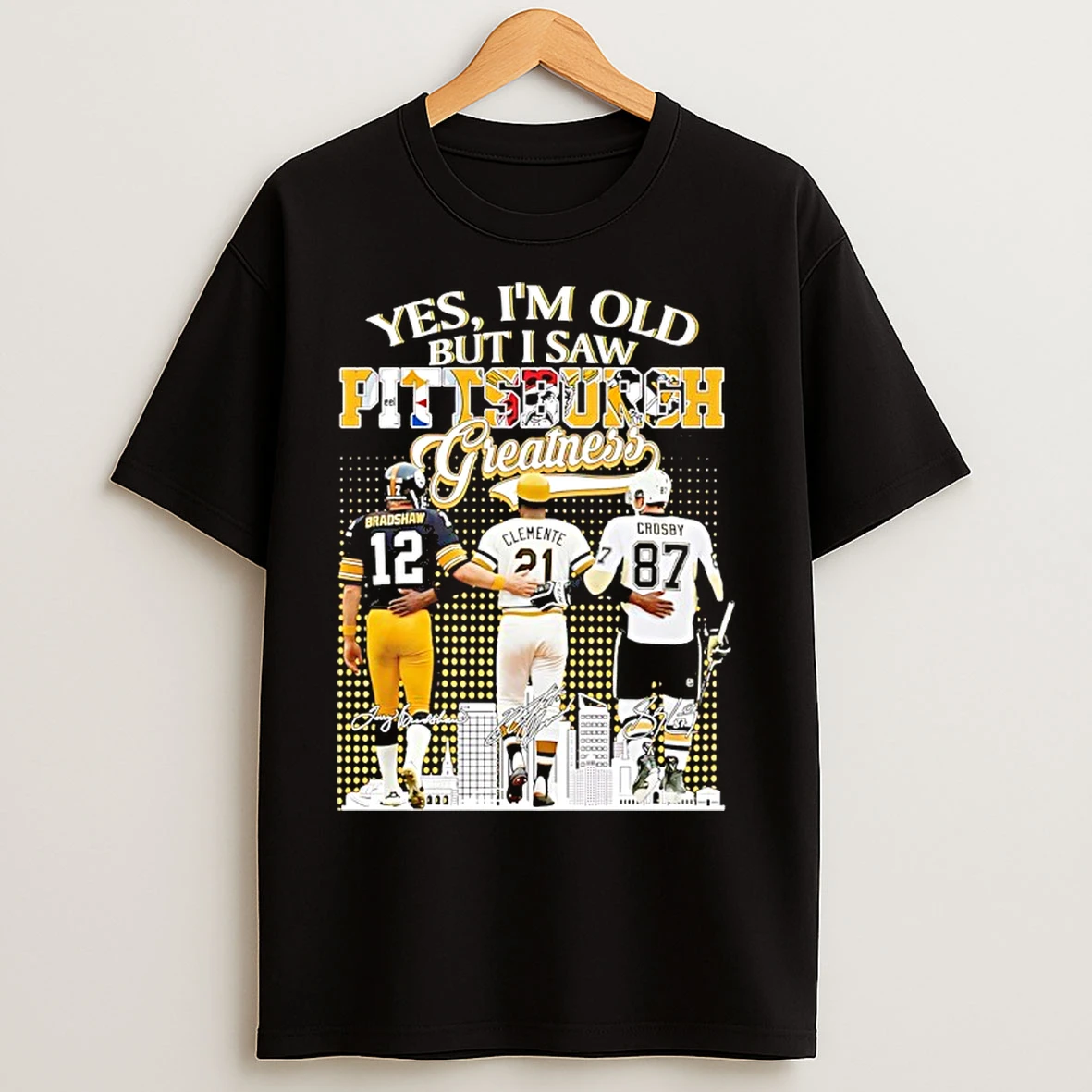 Classic Yes Im Old But I Saw Pittsburgh Steelers Greatness Signature T Shirts