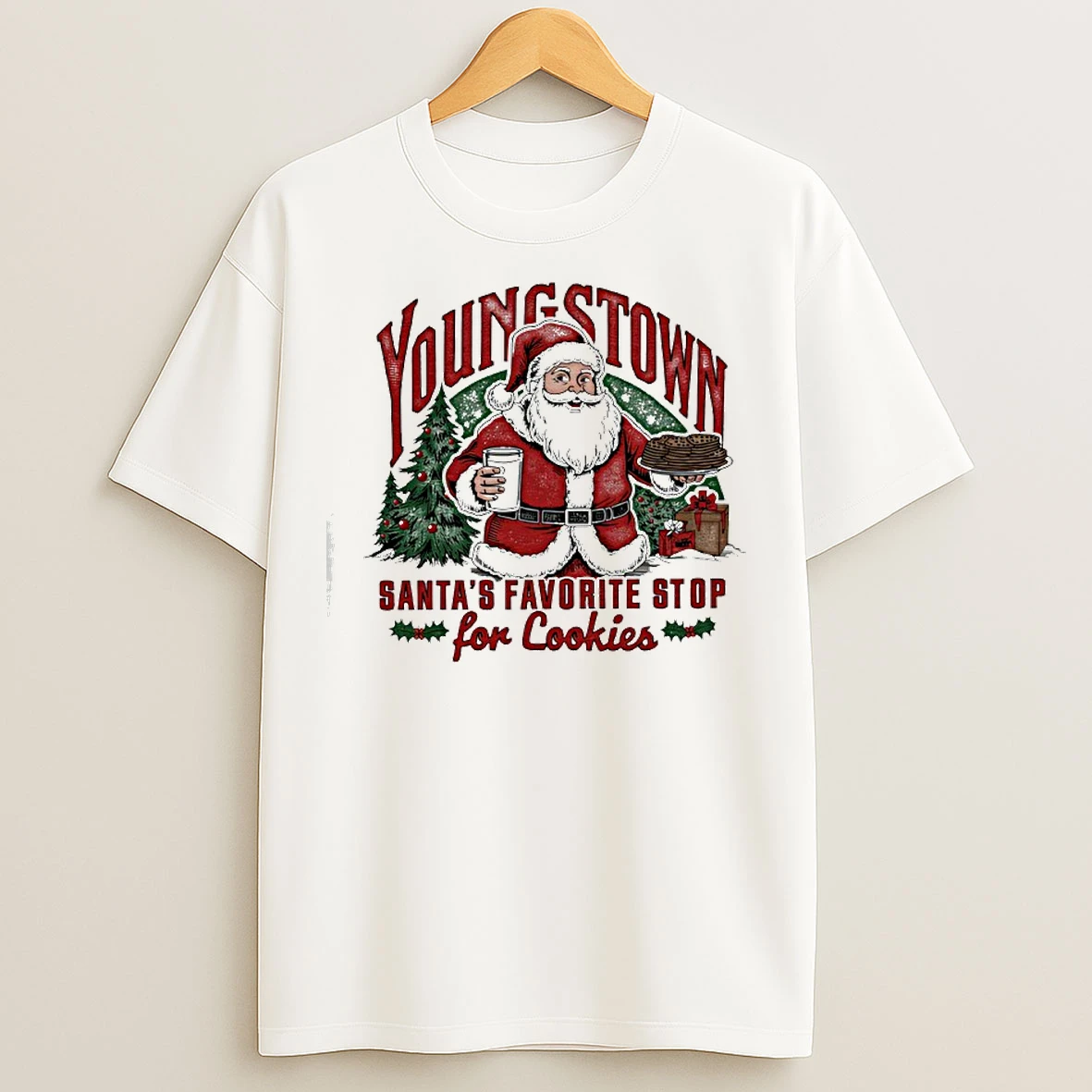 Classic Youngstown Santas Favorite Stop For Cookies T Shirts